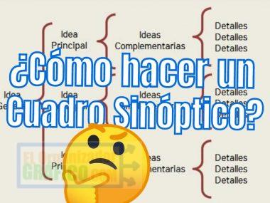 Cómo Hacer un Cuadro Sinóptico Cómo Hacer un Cuadro Sinóptico