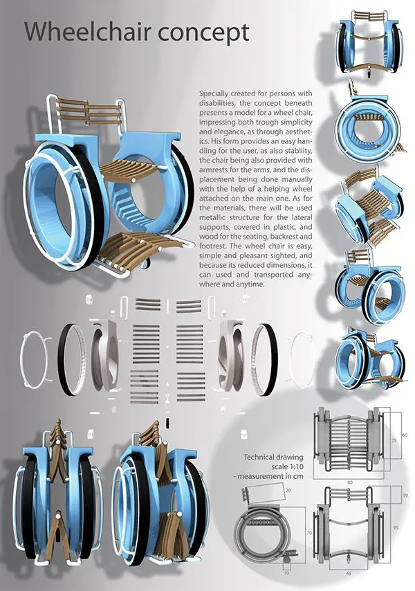 Otro Ejemplo De Infografía De Producto Sobre Una Silla De Ruedas Conceptual